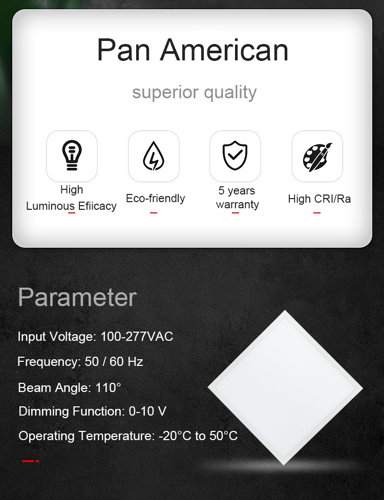 Pan American LED Panel Light