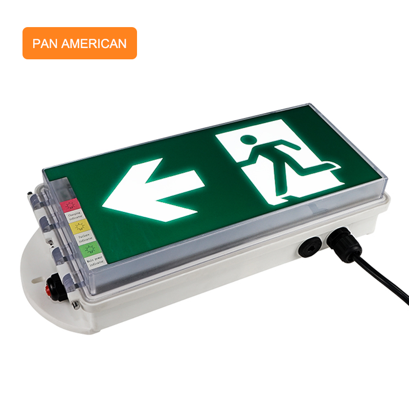 2021 Factory LED Explosion Proof Emergency Exit Light IP66 BMC Housing PC Low Energy Consumption LED Emergency Exit Sign Light